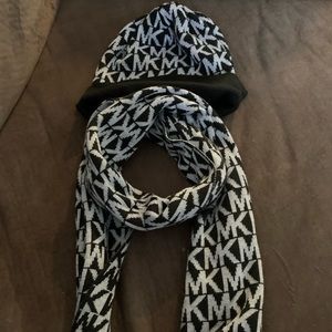 MK scarf and beanie